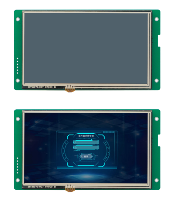 HYW070F1 7寸高性能 电阻触摸 RS232/TTL/485 音频播放上位机显示屏