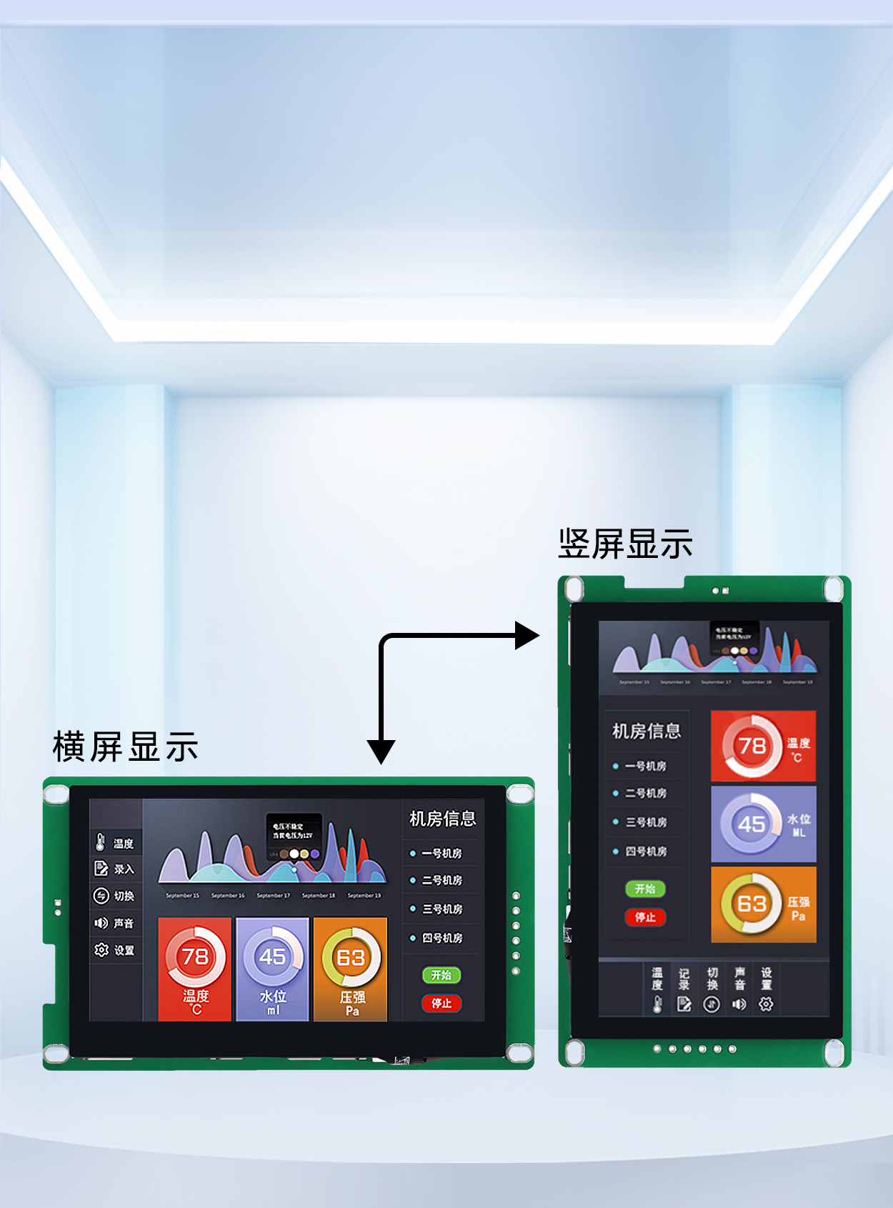 HYW043F3 高性能 电阻触摸 通信支持RS232/TTL/485 音频播放