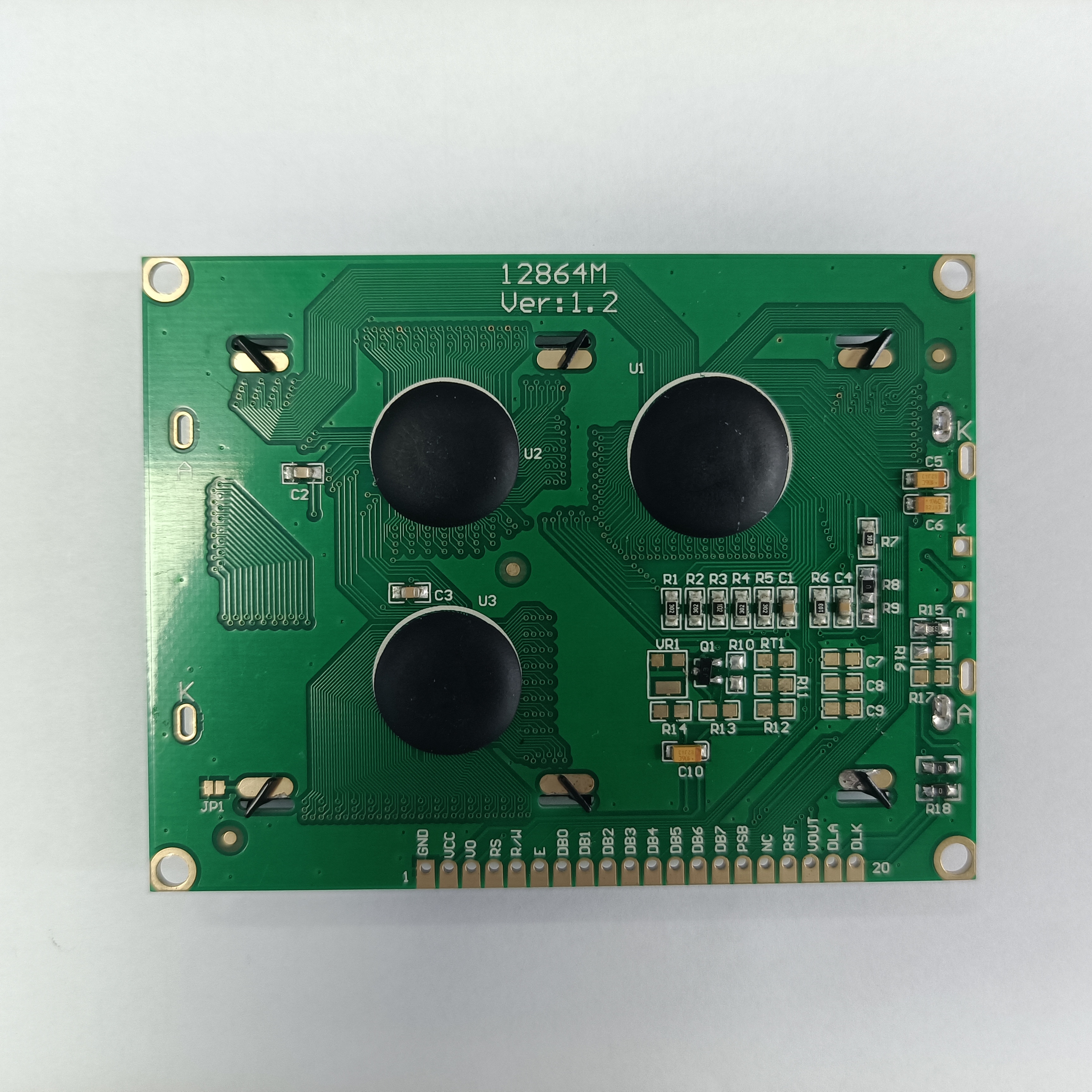 恒域威特价供应12864液晶显示屏 带中文字库 带PCB驱动板模组