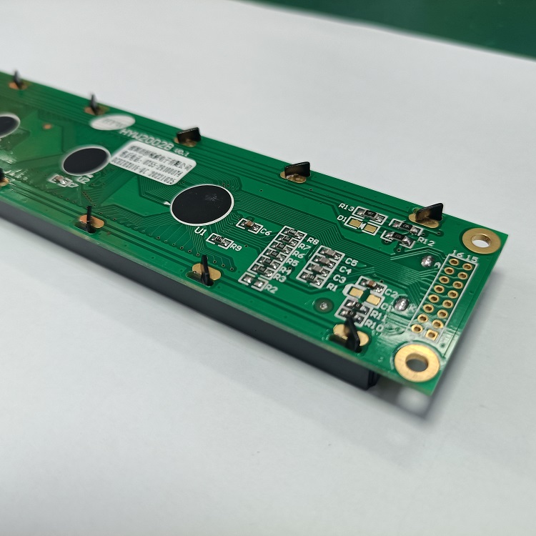 恒域威2002单色屏LCD 字符点阵工控模组 支持多种语言显示黄绿屏